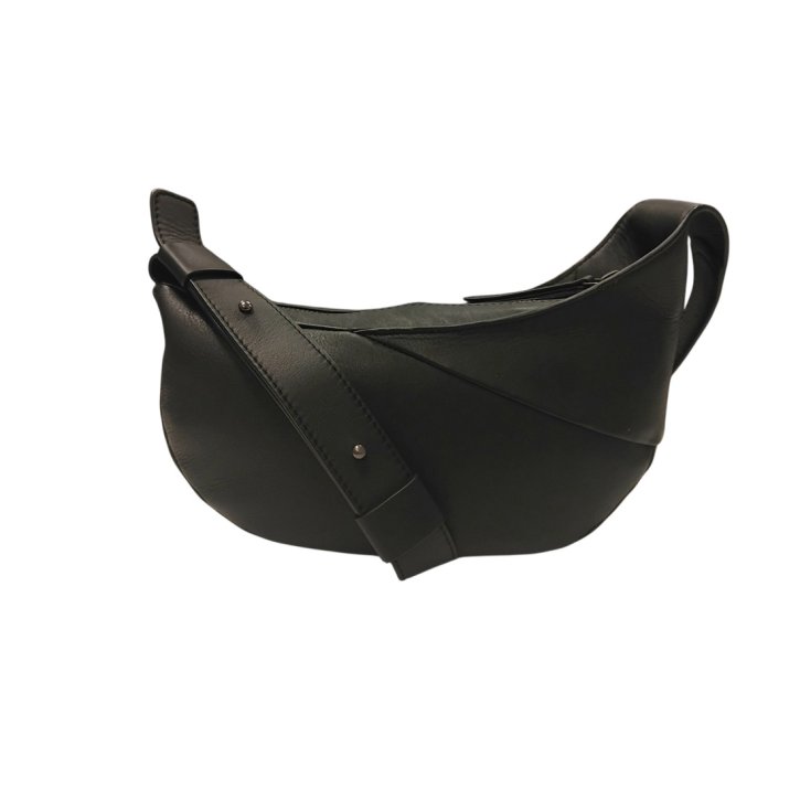 Aunts & Uncles Orchid Halfmoon Bag S jet black